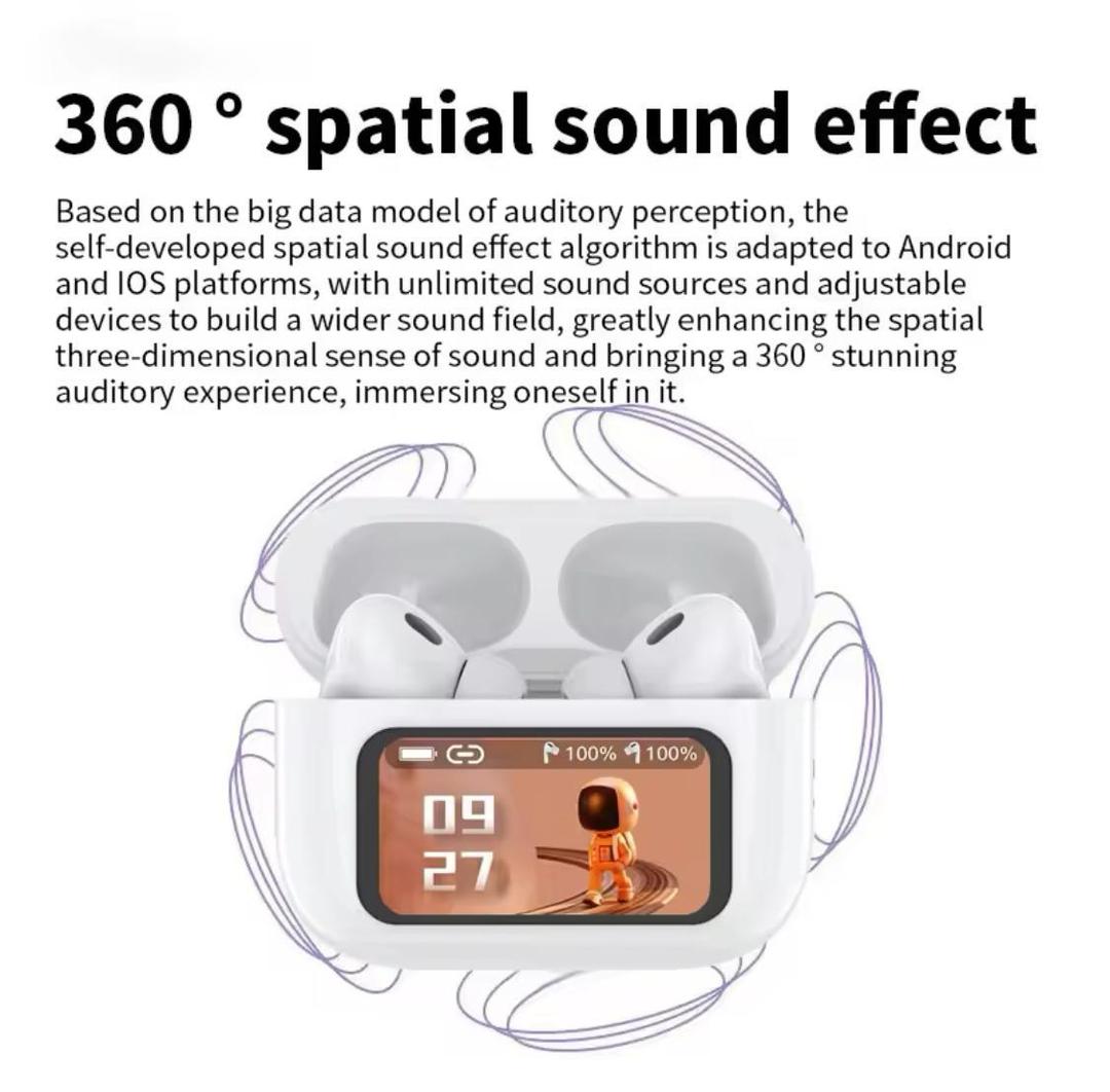 A9 Pro ANC/ENC Earbuds With Smart Display
