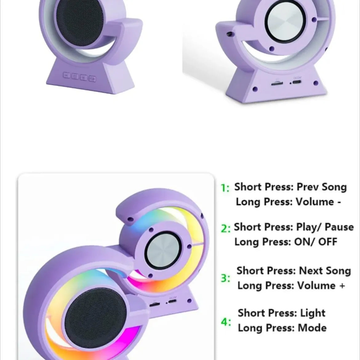 BX-39 RGB Speaker – Stylish Sound with Lights