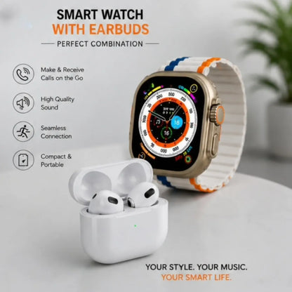 Ultra 3 Smart Watch with Wireless Earbuds