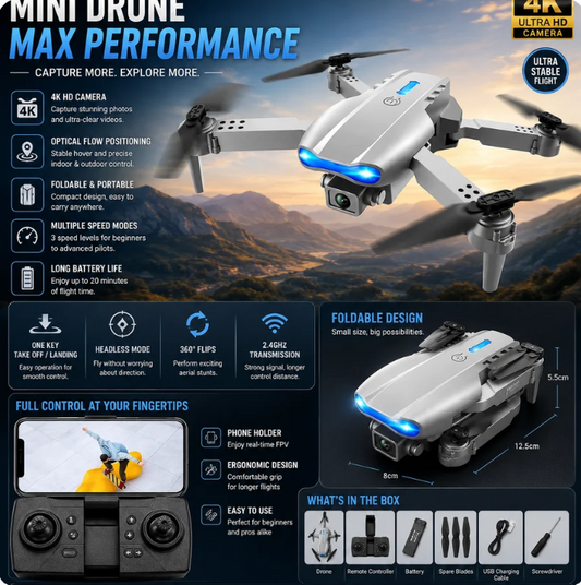 E99 Dual Camera Foldable Drone