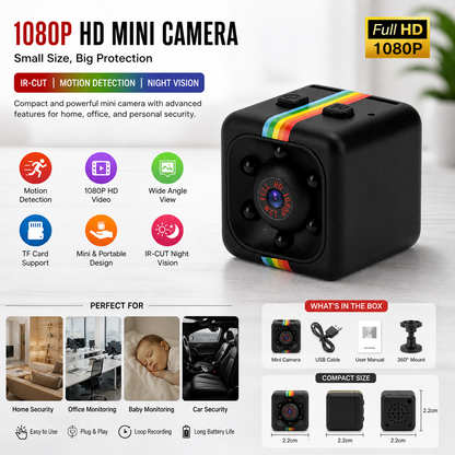 SQ11 1080P HD Mini Camera (Black)